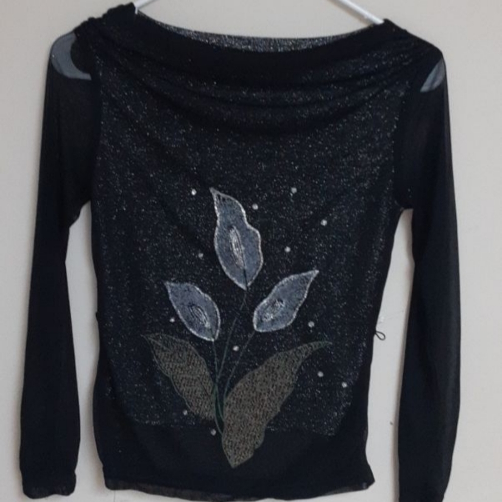 black long sleeve top